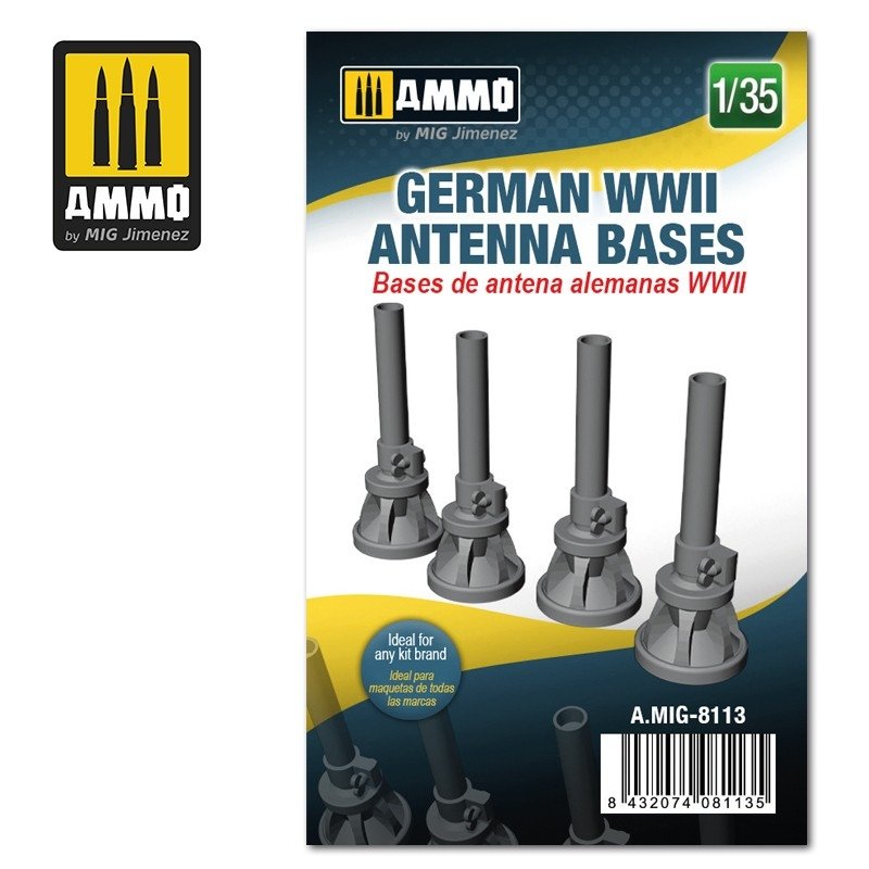 Munitions pour MiG 8113, bases d&amp;#39;antennes allemandes de la Seconde Guerre mondiale, échelle 1/35