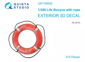 Bouées de sauvetage Quinta Studio QP135002 avec corde, 315 pièces, échelle 1/350