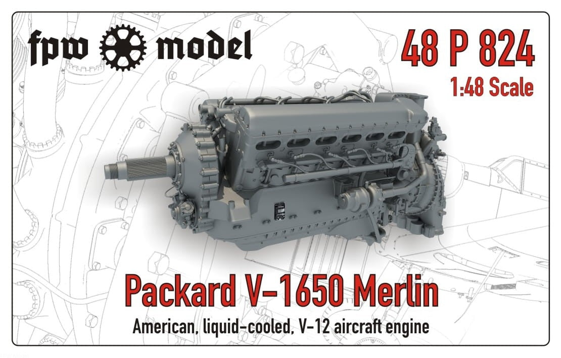 Maquette FPW 48P824 Packard V-1650 Merlin 1/48