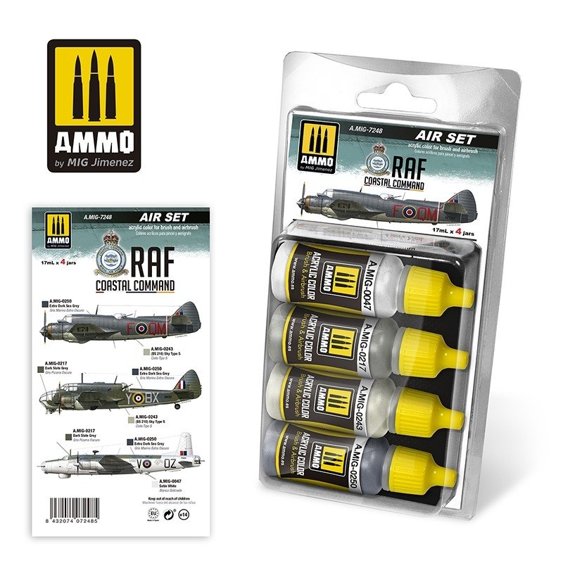 MUNITIONS de Mig Jimenez 7248 RAF Coastal Command SET 4x17ml