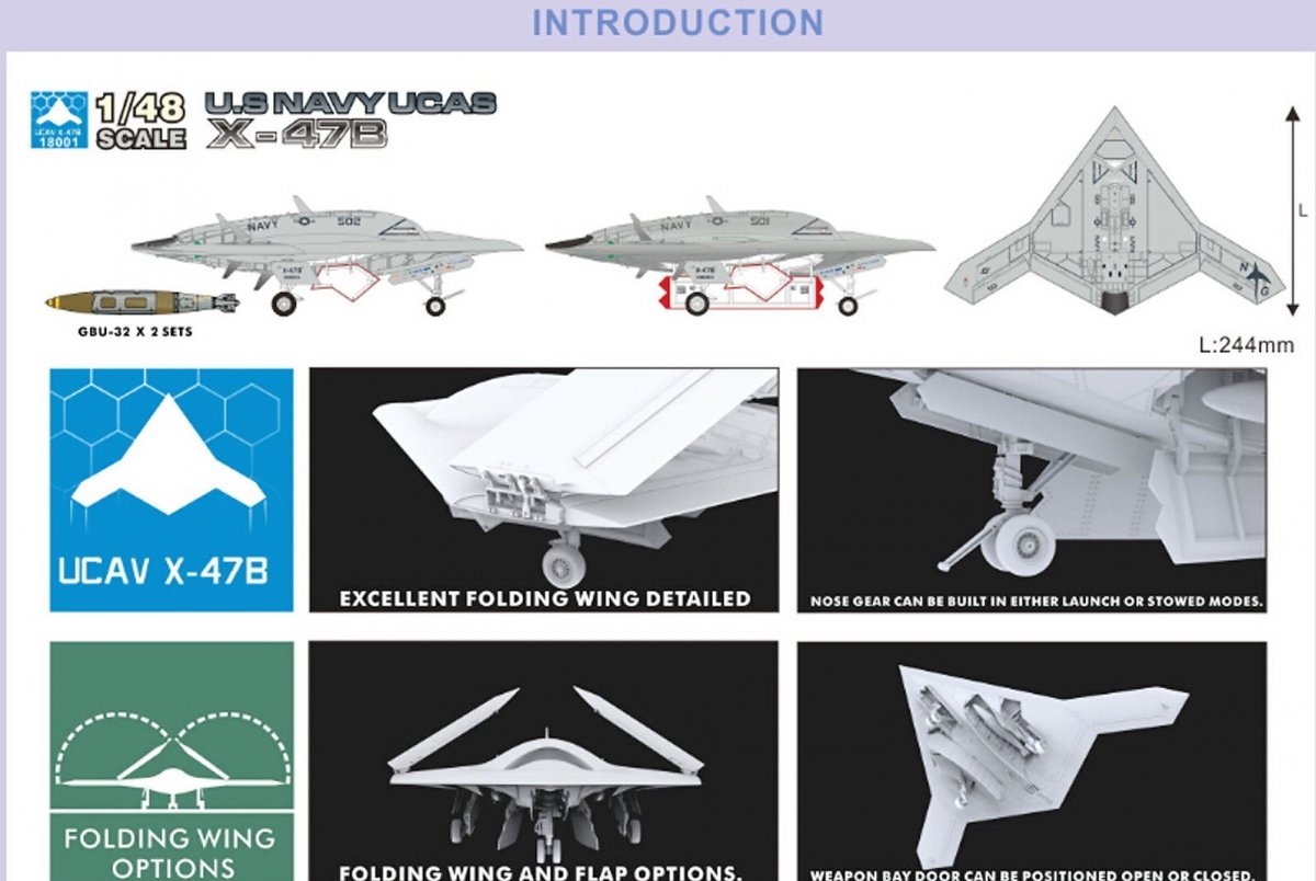 Freedom 18001 US Navy UCAS X-47B 1/48 – immagine 4