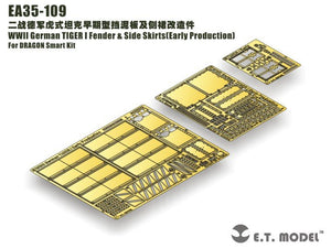 ET Model EA35-109 Ailes et jupes latérales pour char allemand TIGER I de la Seconde Guerre mondiale (première production) pour kit DRAGON Smart au 1/35 – Bild 7