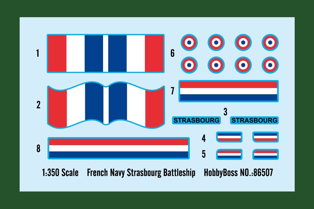 Hobby Boss 86507 Cuirassé Strasbourg de la Marine française, échelle 1/350 – image 3