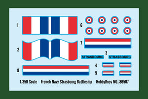 Hobby Boss 86507 Cuirassé Strasbourg de la Marine française, échelle 1/350 – image 3