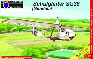 Kovozavody Prostejov KMP0027 DFS SG-38 Schulgleiter Gondola (2en1), Allemagne, France 1/72