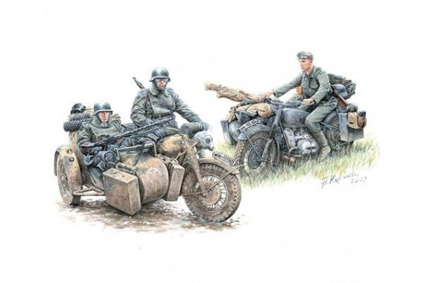 Master Box 3548F Kradschutzen : Troupes de motards allemands en mouvement (1/35) – image 2