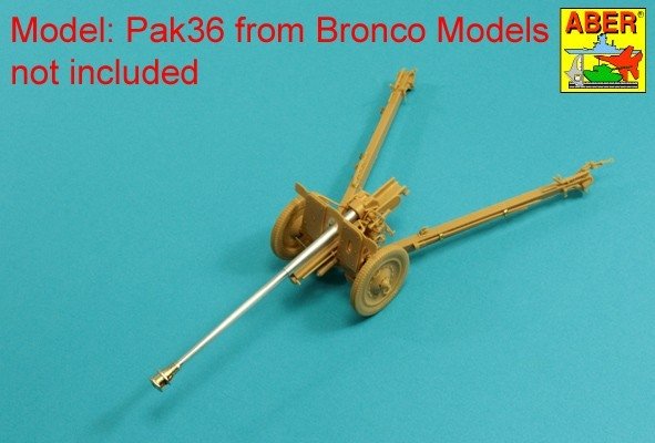 Canon Aber 35L-166 pour canon antichar allemand Pak 36(r) de 76,2 mm, compatible avec la maquette BRONCO 35056 au 1/35 – immagine 9
