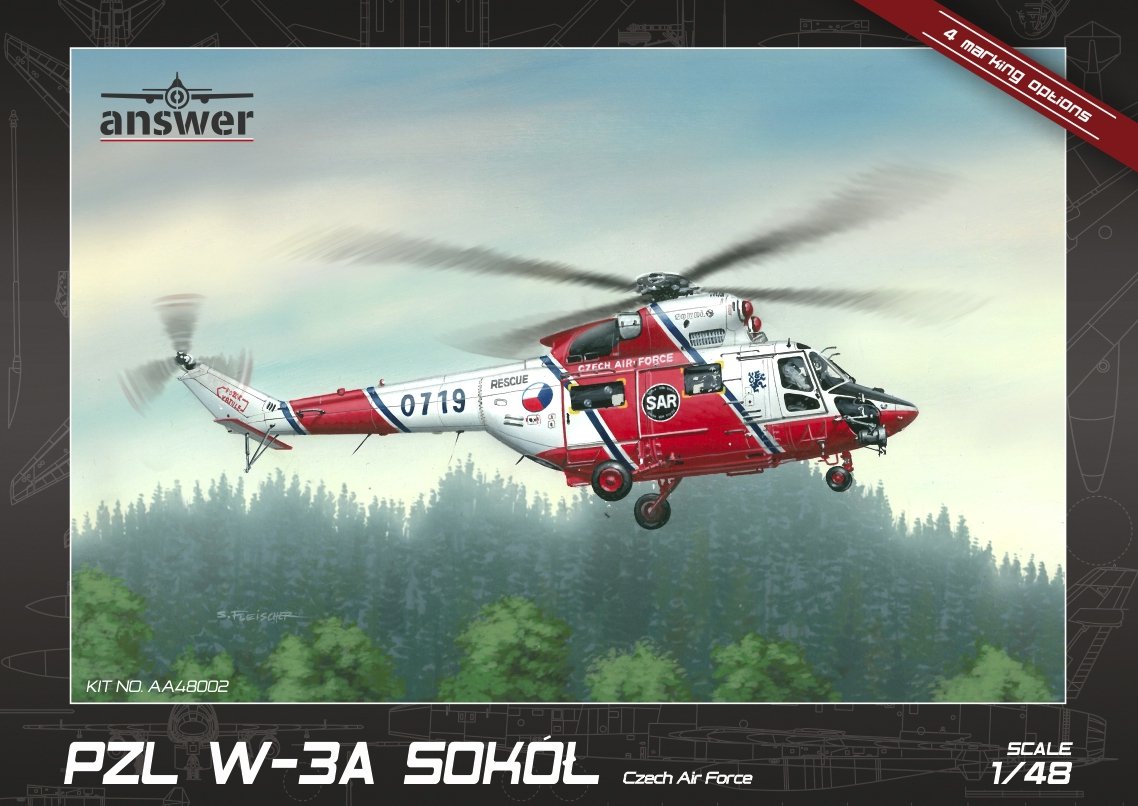 Réponse AA48002 PZL W-3A Sokół Force aérienne tchèque 1/48 