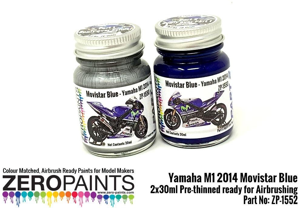 Kit de peinture Zero Paints ZP-1552 Yamaha M1 2014 Bleu Movistar (2 x 30 ml) – image 2