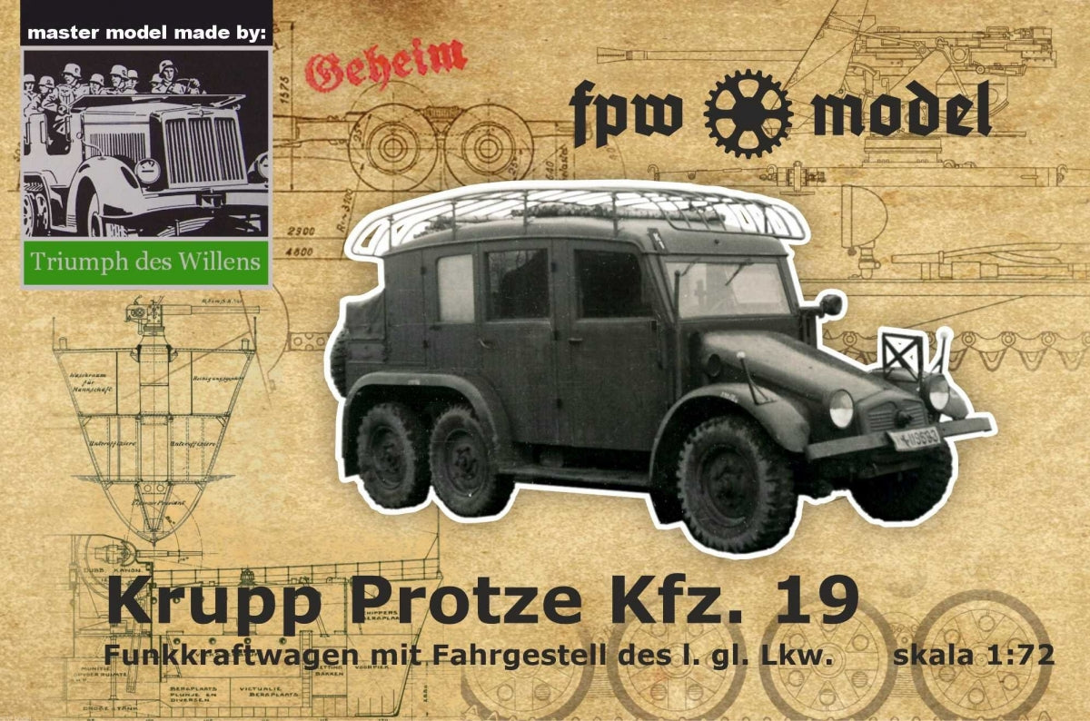 FPW Modèle TDW008 Triumph des Willens - Krupp Protze Kfz. 19 Funkkraftwagen 1/72