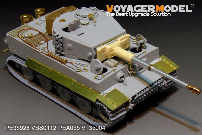 Maquette Voyager PE35928 Char Tiger I allemand de la Seconde Guerre mondiale, production tardive, pour TRUMPETER 09540, échelle 1/35 – immagine 9