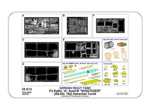Aber 35K12 Pz.Kpfw. VI, Ausf.B (Sd.Kfz. 182) King Tiger (tourelle Henschel) (1/35) – immagine 15