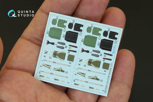 Quinta Studio QD72020 Su-27UB 3D-Printed &amp;amp; coloured Interior on decal paper (for Zvezda kit) 1/72 – zdjęcie 4