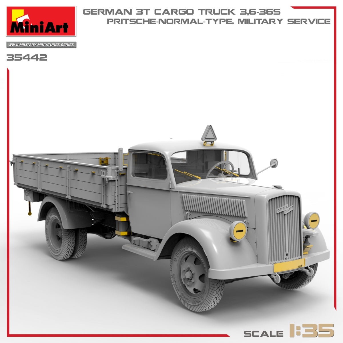 Miniart 35442 CAMION CARGO ALLEMAND 3T 3.6-36S. PRITSCHE-TYPE NORMAL. SERVICE MILITAIRE 1/35 – image 12