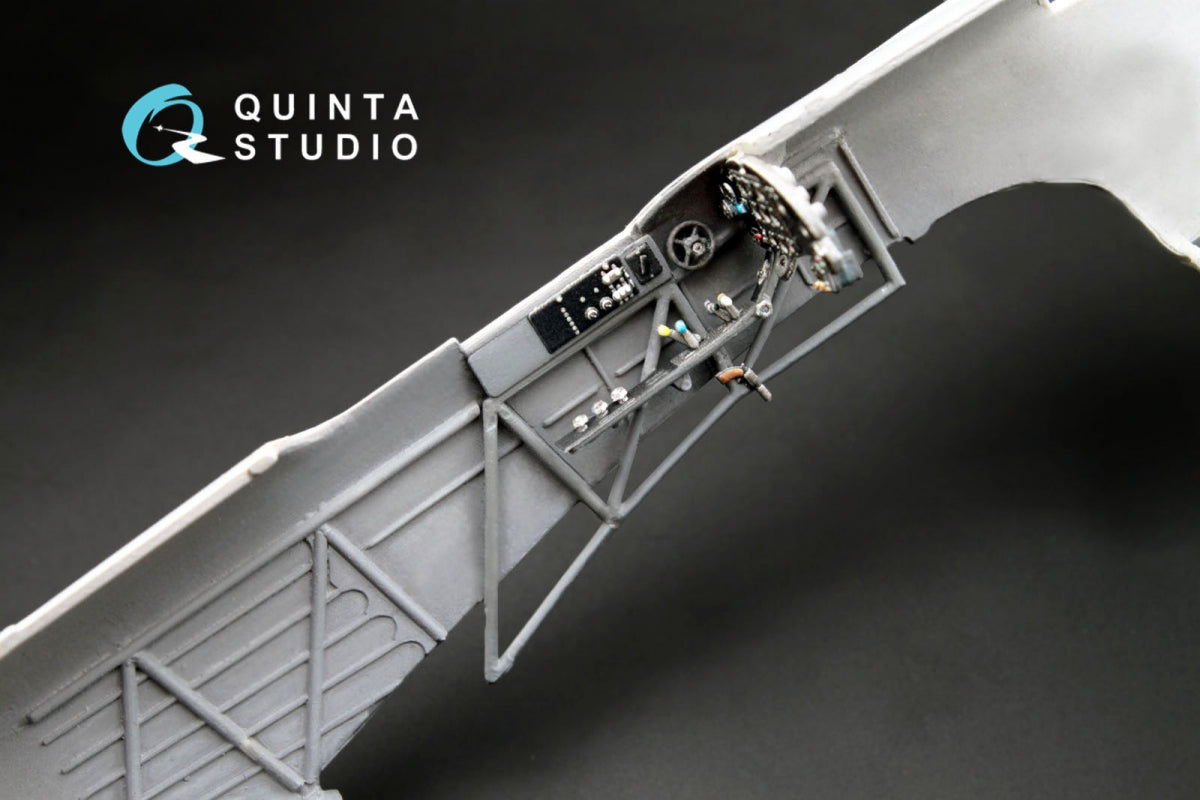 Intérieur imprimé en 3D et coloré sur papier décalcomanie pour le Yak-1B (fin de production) de Quinta Studio QD48004 (compatible avec tous les kits) à l&amp;#39;échelle 1/48.  – image 11