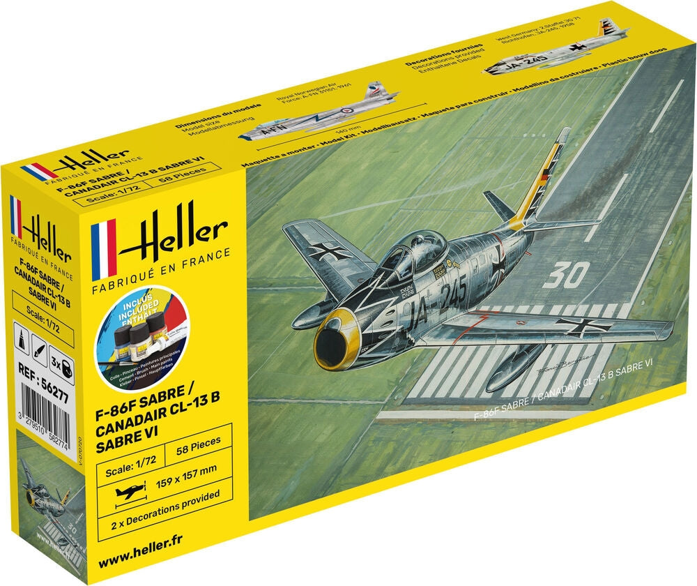 Heller 56277 F-86F SABRE / CANADAIR CL-13 B SABRE VI - Kit de démarrage 1/72
