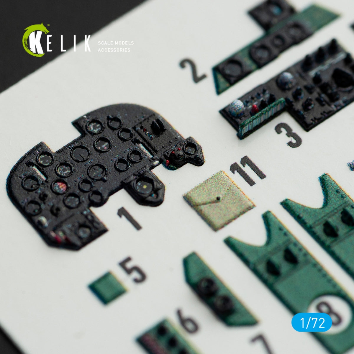 KELIK K72060 Décalcomanies 3D pour intérieur de M6A1 SEIRAN pour maquette Tamiya 1/72 – Bild 5