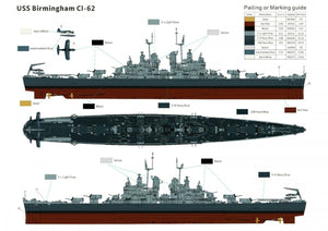 Très Fire VF350921 Croiseur léger de l&amp;#39;US Navy USS Birmingham CL-62 1/350 – Bild 10