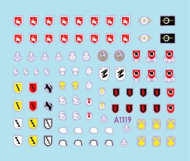 Star Decals 72-A1119 StuG-Abt n° 4 Insignes et marquages ​​d&amp;#39;unité génériques pour les unités de Sturmgeschûtz 1/72  – Bild 2