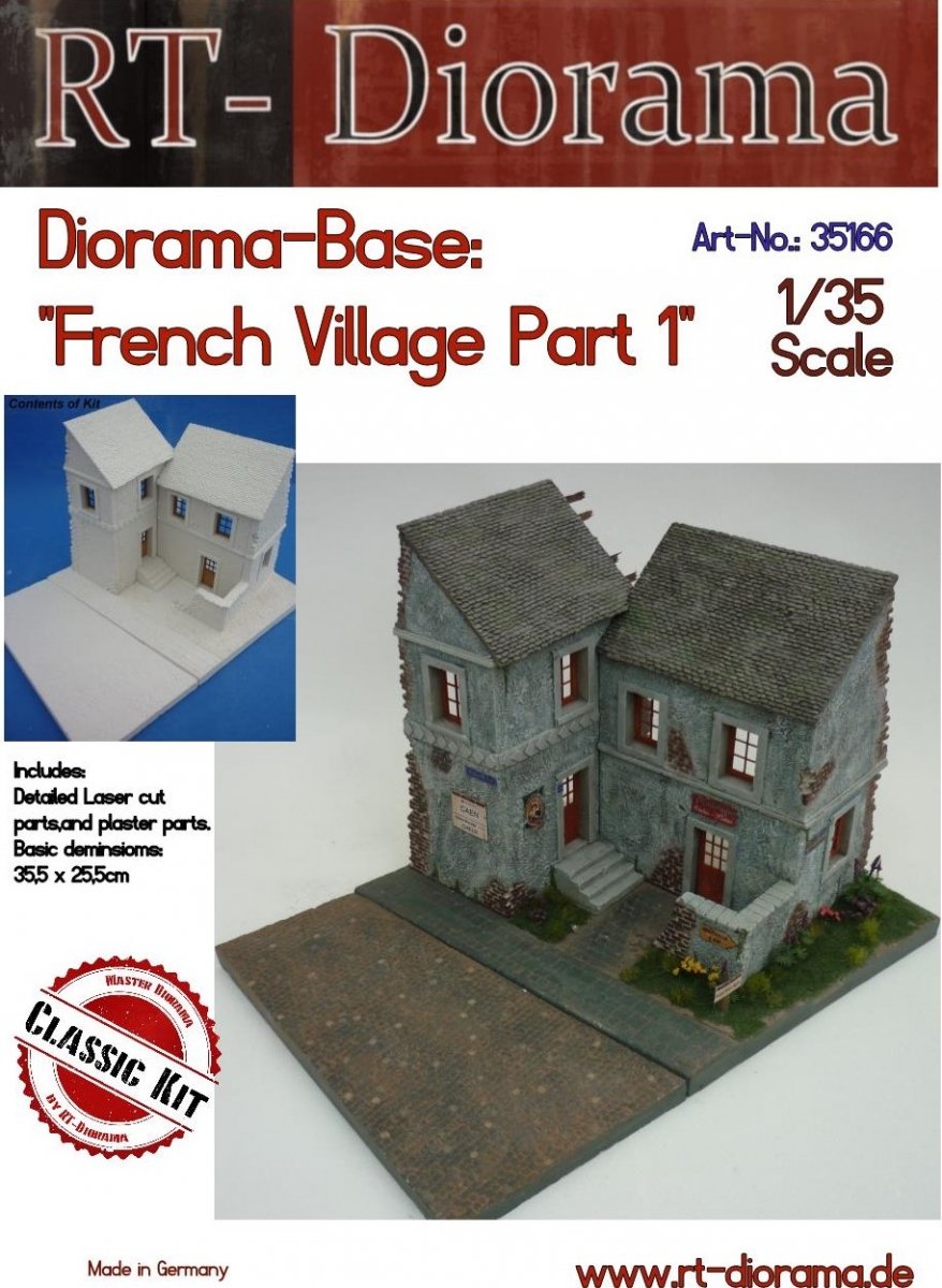 RT-Diorama 35166 Socle de diorama : « Village français » Partie 1 1/35
