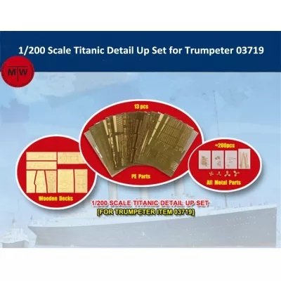 J&amp;#39;adore le kit 66600 Titanic Detail Up Set Trumpeter 03719 1/200  – immagine 2
