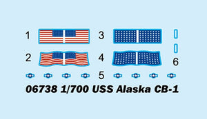 Trumpeter 06738 USS Grand croiseur Alaska 1/700 – image 4