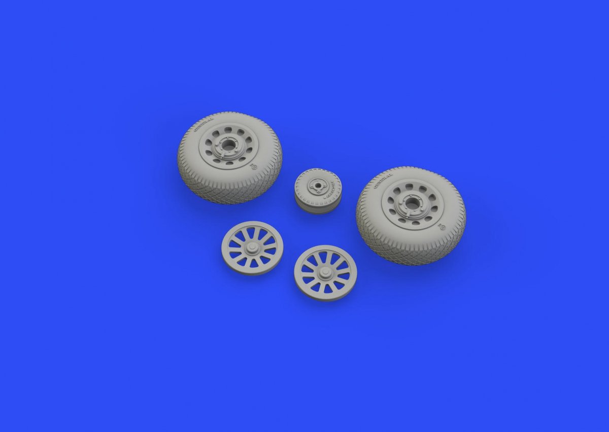 Roues Eduard 648513 P-51D à bande de roulement croisée pointue 1/48 EDUARD