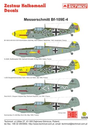 Techmod 32028 - Messerschmitt Bf 109E-4 1/32 – zdjęcie 2