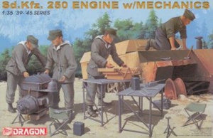 Dragon 6112 Sd.Kfz.250 Engine w/Mechanics 1/35