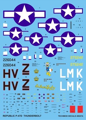 Techmod 48047 - Republic P-47D Thunderbolt 1/48