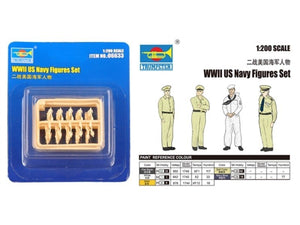 Figurines de la marine américaine de la Seconde Guerre mondiale Trumpeter 06633 (1/200)