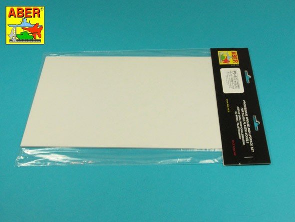 Plaques de polystyrène blanc Aber PS-5 195 x 315 x 1,50 mm x 2 pièces.