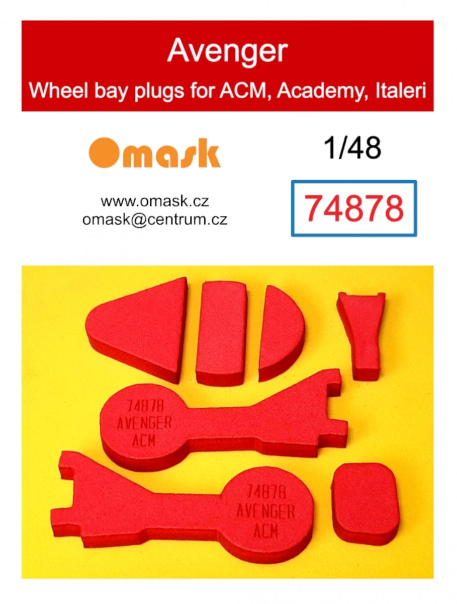 Bouchons de passage de roue Omask 74878 Avenger (pour ACM, Academy, Italeri) 1/48
