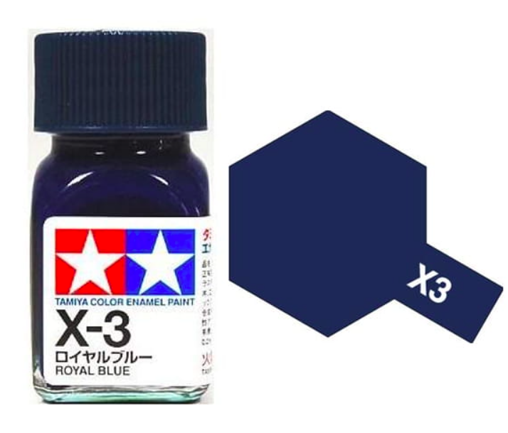 Peinture émail Tamiya X3 Bleu Royal (80003)