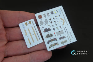 Quinta Studio QD48176 Bf 109E-1 3D-Printed &amp;amp; coloured Interior on decal paper (for Wingsy kits kit) 1/48 – zdjęcie 2