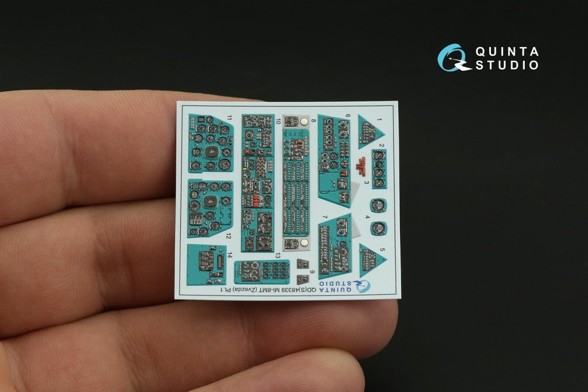 Intérieur imprimé en 3D et coloré sur papier décalcomanie Quinta Studio QDS-48339 Mi-8MT (Zvezda) (Petite version) 1/48 – image 3