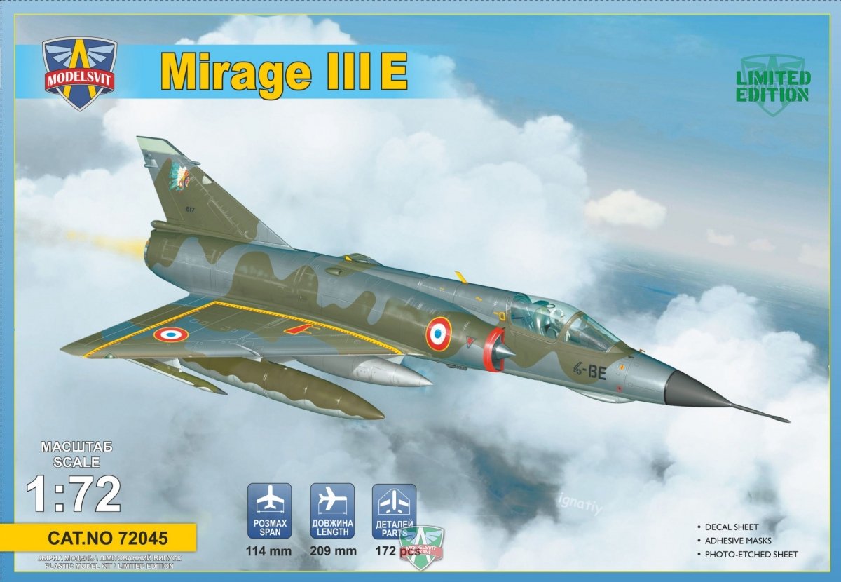 Maquette Modelsvit 72045 Mirage IIIE chasseur-bombardier 1/72