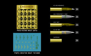 AFV Club AG35030 Ensemble de munitions pour obusier US105mm au 1/35 – image 2