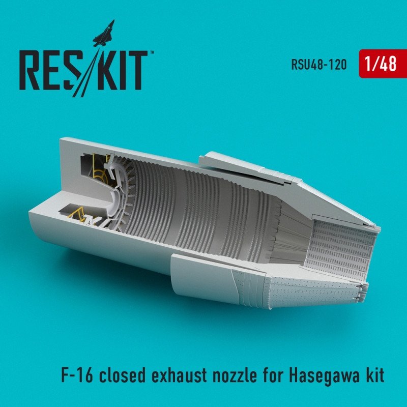 RESKIT RSU48-0120 Tuyère d&amp;#39;échappement fermée F-16 (F100-PW) pour maquette Hasegawa au 1/48