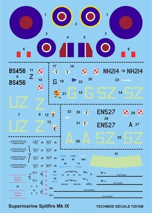 Techmod 72010 - Supermarine Spitfire Mk.IX 1/72