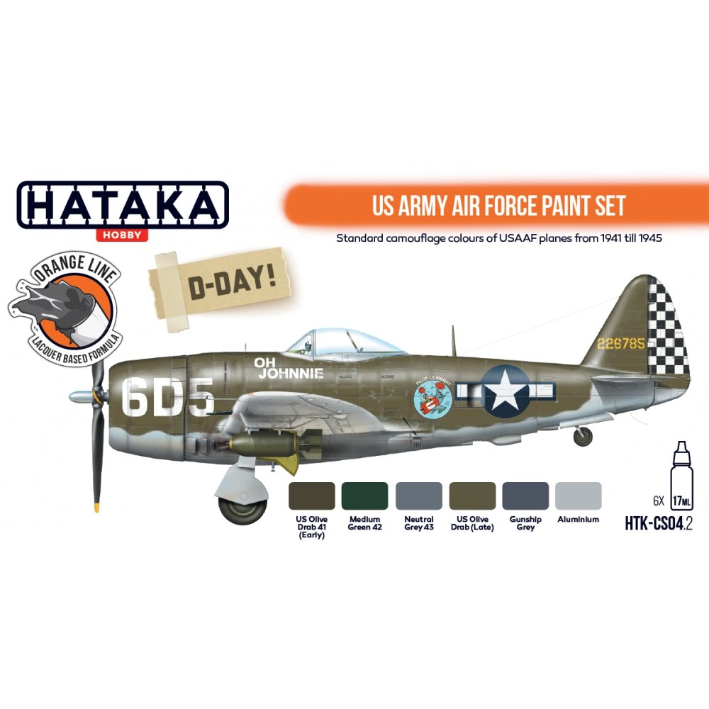 Coffret de peinture Hataka HTK-CS04.2 US Army Air Force (6 x 17 ml) – image 3
