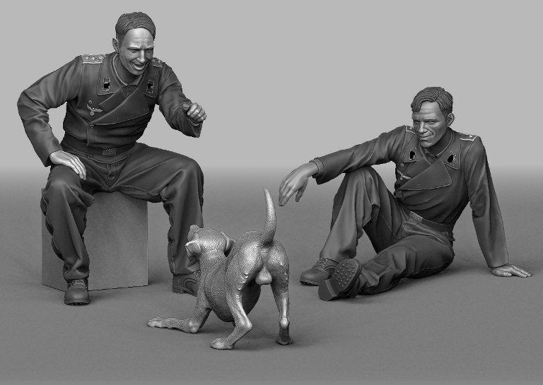 Panzer Art FI35-074 Jouant avec un chiot 1/35