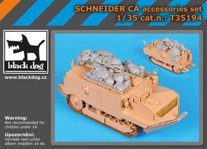 Ensemble d&amp;#39;accessoires Black Dog T35194 Schneider CA 1/35