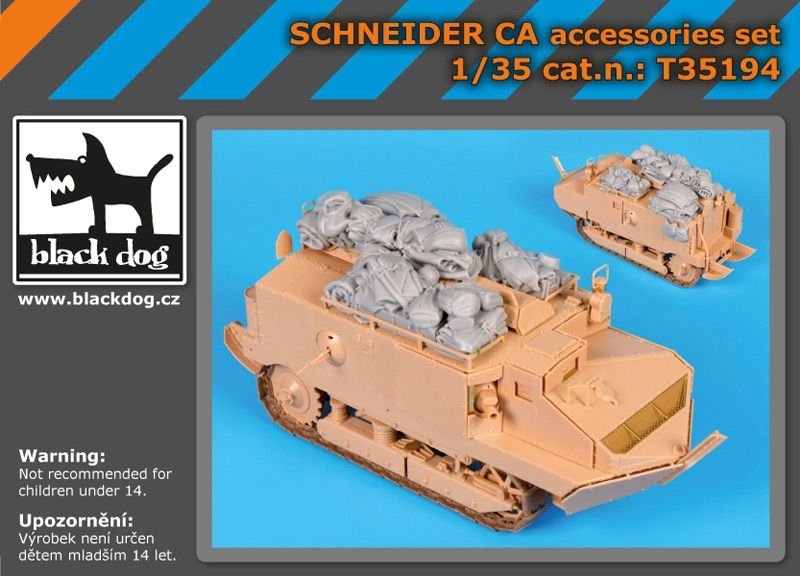 Ensemble d&amp;#39;accessoires Black Dog T35194 Schneider CA 1/35