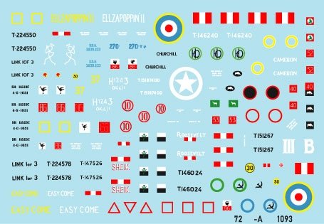 Star Decals 72-A1093 : Chars Sherman britanniques en Italie. Sherman Mk IIA (76 mm), Sherman Mk III, Sherman Mk III DD. Échelle 1/72. – immagine 2