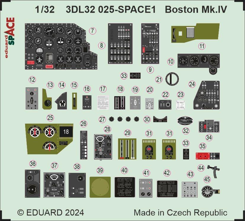 Maquette Eduard 3DL32025 Boston Mk. IV SPACE HONG KONG 1/32 – image 3
