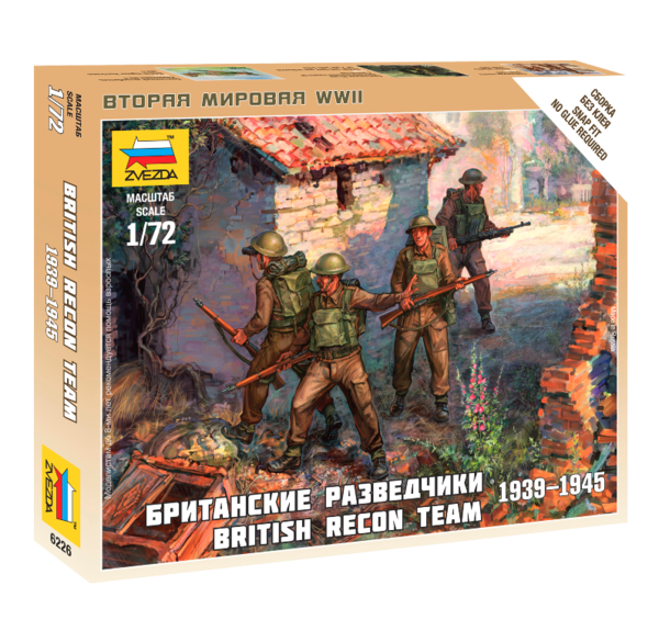 Zvezda 6226 Équipe de reconnaissance britannique 1939-1945 (Art de la tactique) 1/72