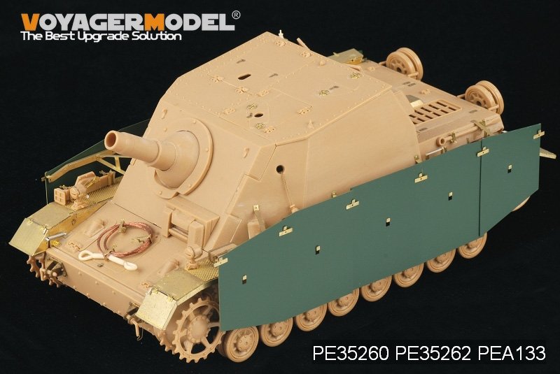 Jupes latérales pour Sturmpanzer IV Brummbar allemand de la Seconde Guerre mondiale (version initiale) - Modèle Voyager PEA133 (pour Tristar 35038) - Échelle 1/35 – image 3