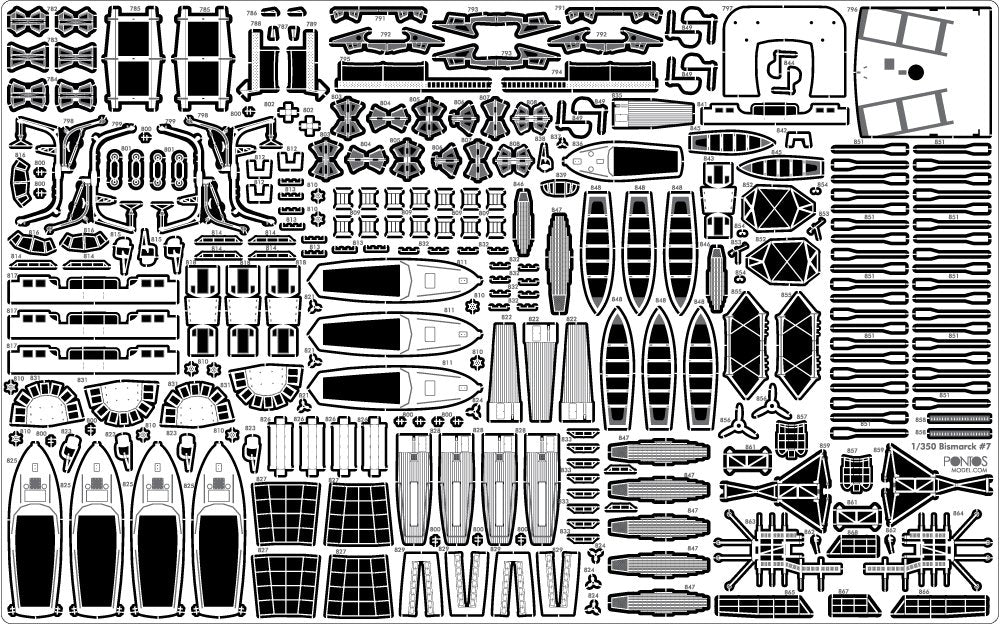 Pontos 35022F1 BISMARCK 1941 Kit de détails (1/350) – image 23