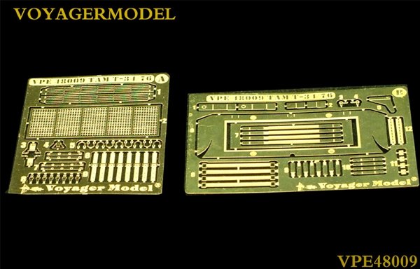 Ensemble de photodécoupe Voyager Model VPE48009 pour char russe T34/76 (pour Tamiya 32515) 1/48